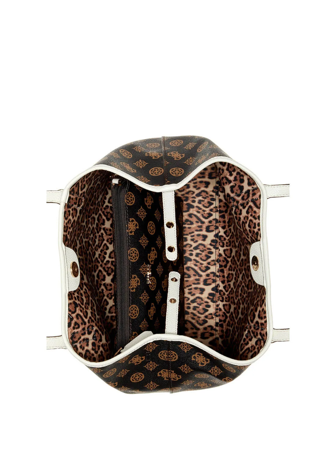 Mocha Brown Graphic Vikky Tote Bag