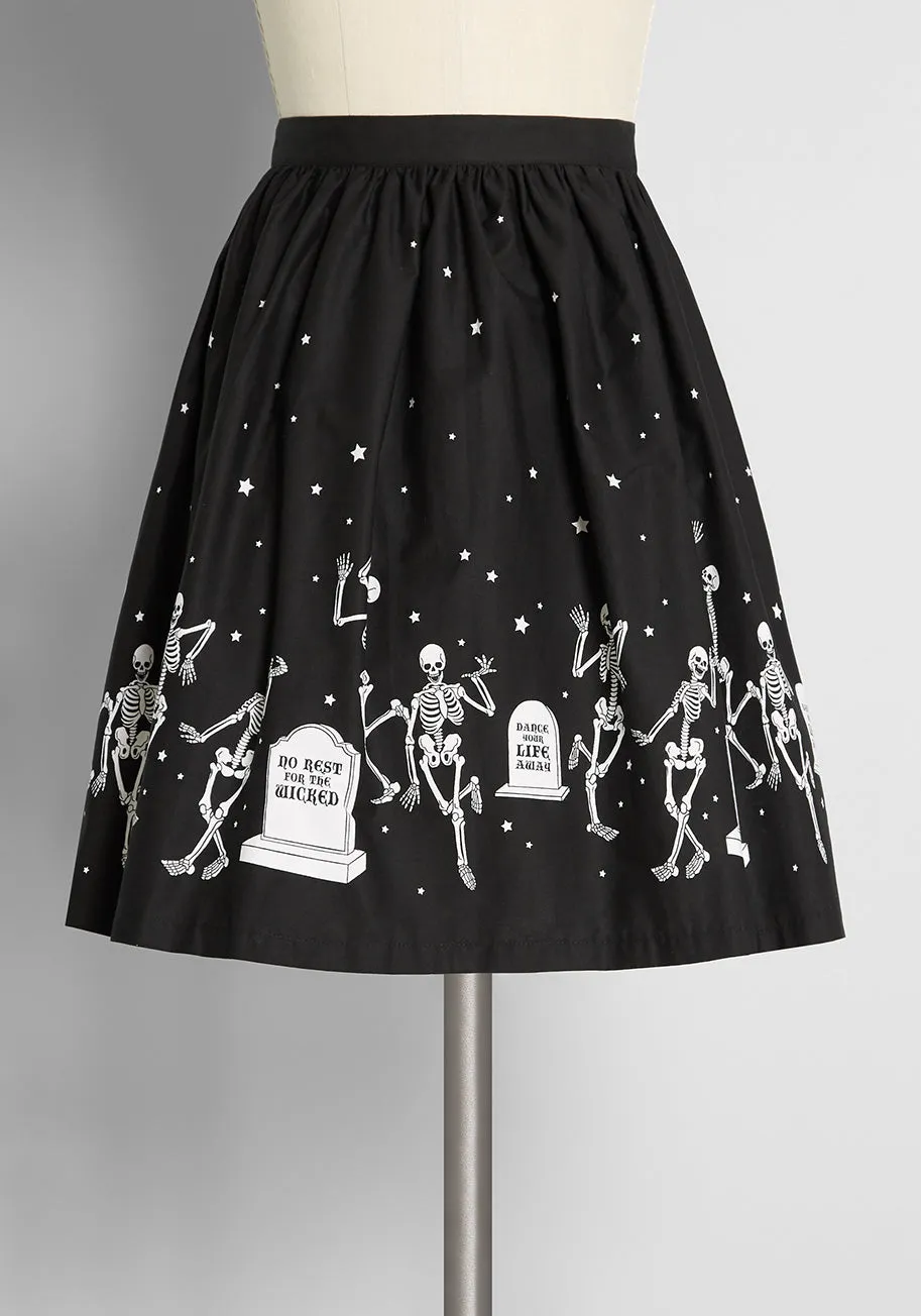 ModCloth x Black Friday It's A Graveyard Smash! Mini Skirt