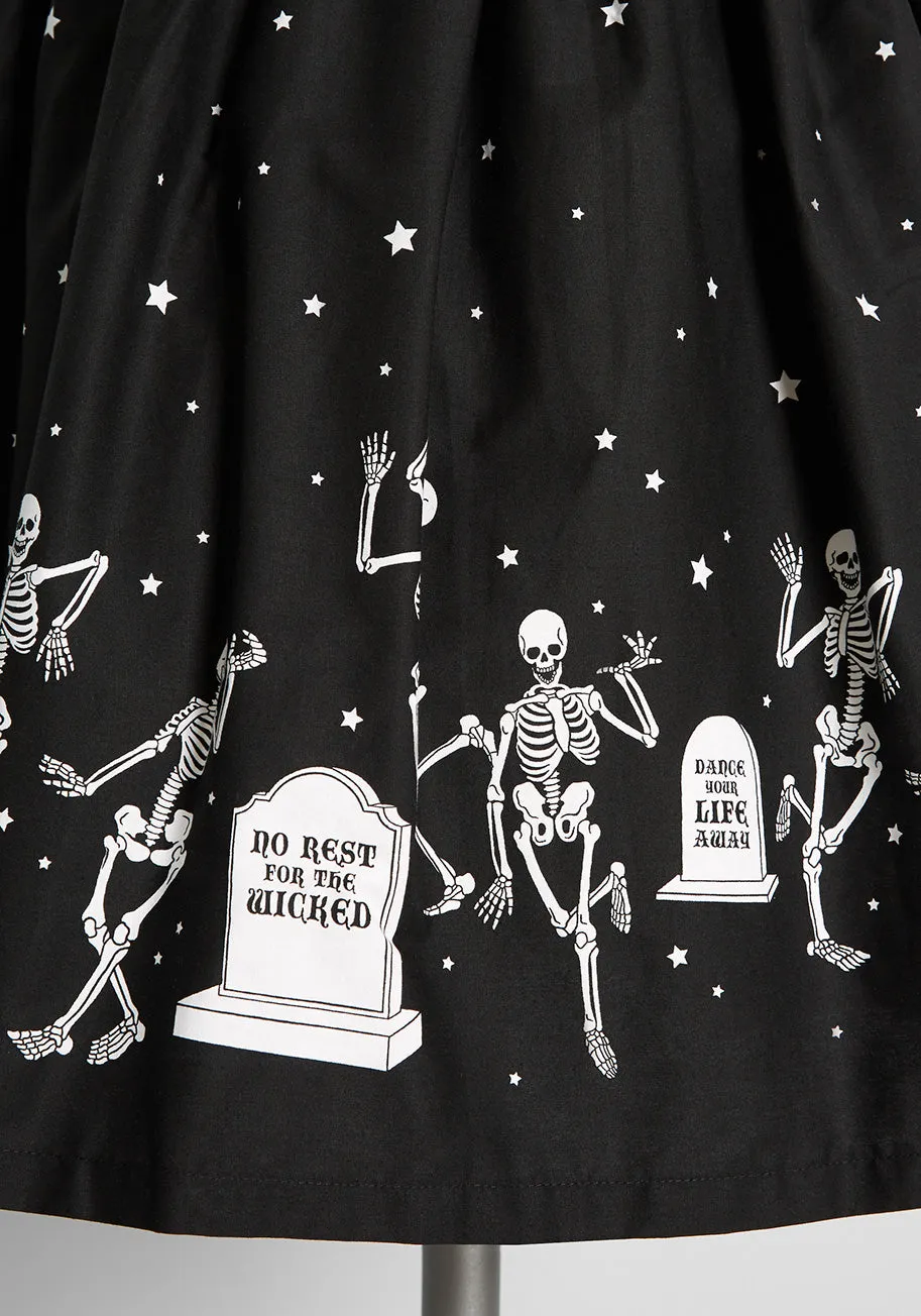 ModCloth x Black Friday It's A Graveyard Smash! Mini Skirt