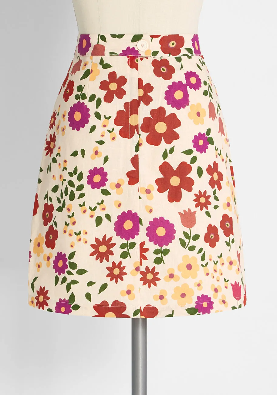 ModCloth x Princess Highway Floral Mini Skirt