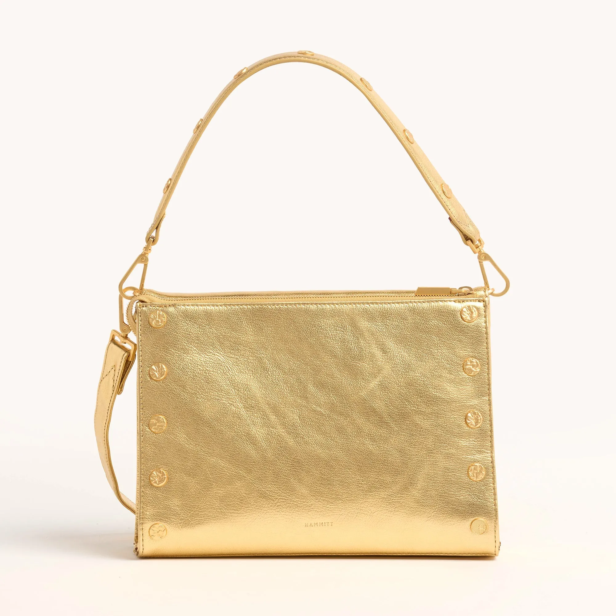 Montana Clutch | Gala Gold/Brushed Gold Hammered | Lrg