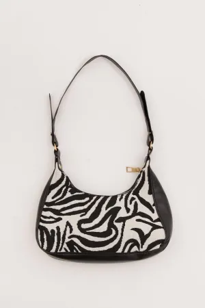 Print Shoulder Baguette Bag