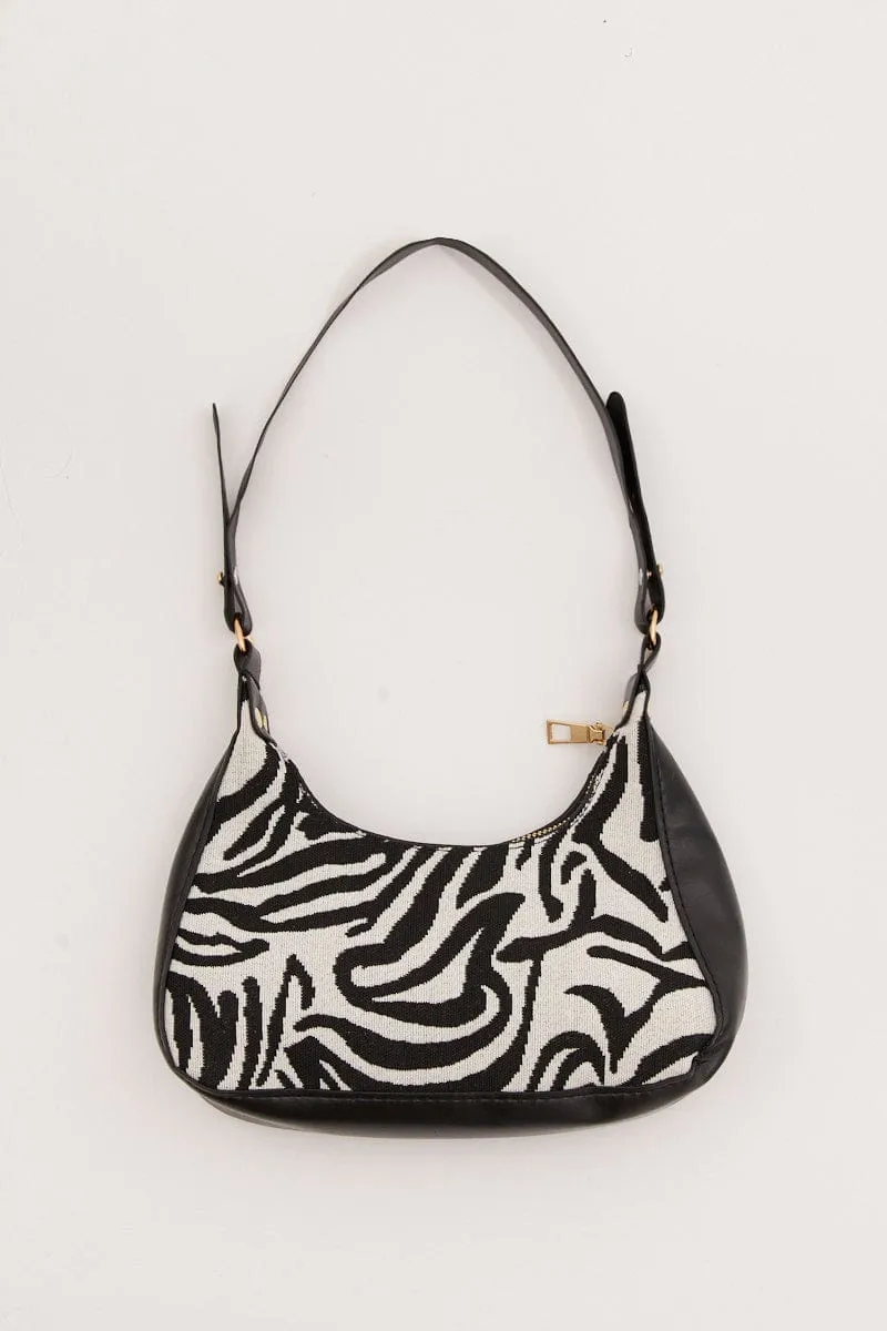 Print Shoulder Baguette Bag