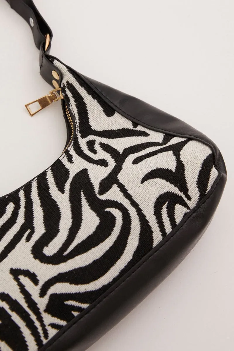 Print Shoulder Baguette Bag
