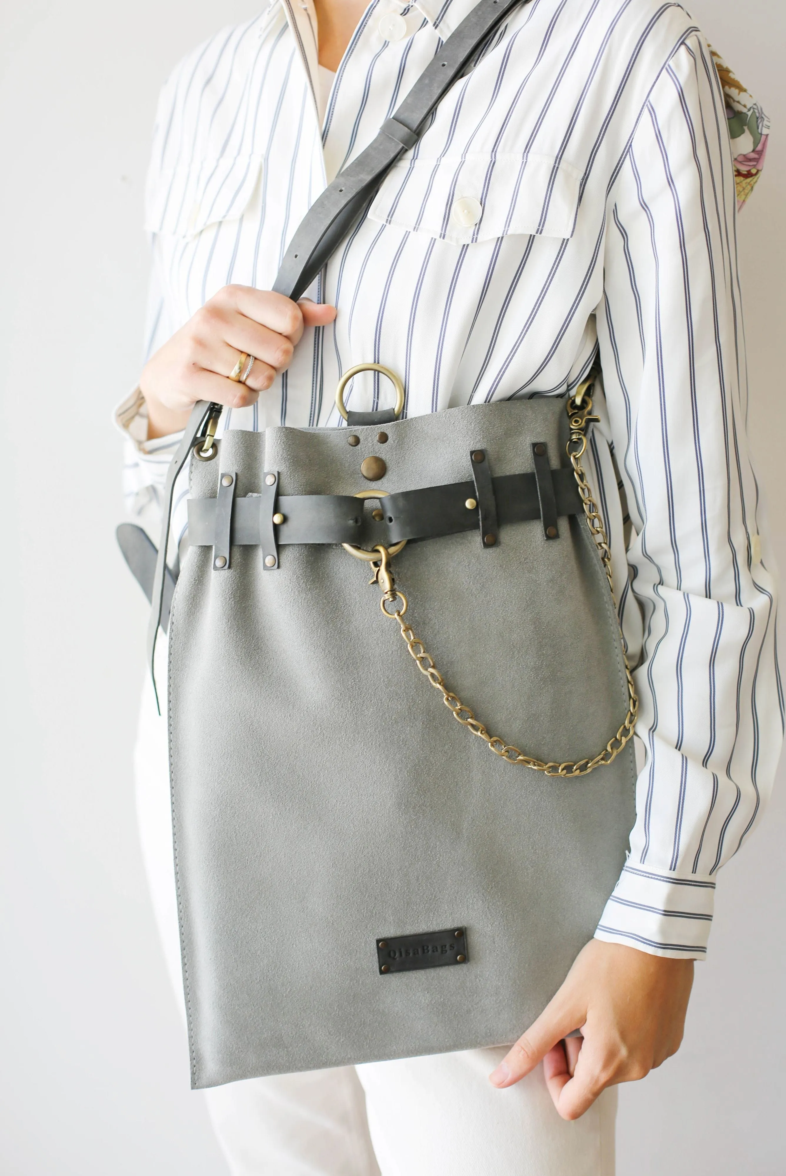 Suede Backpack- "Ring Belt" Edition