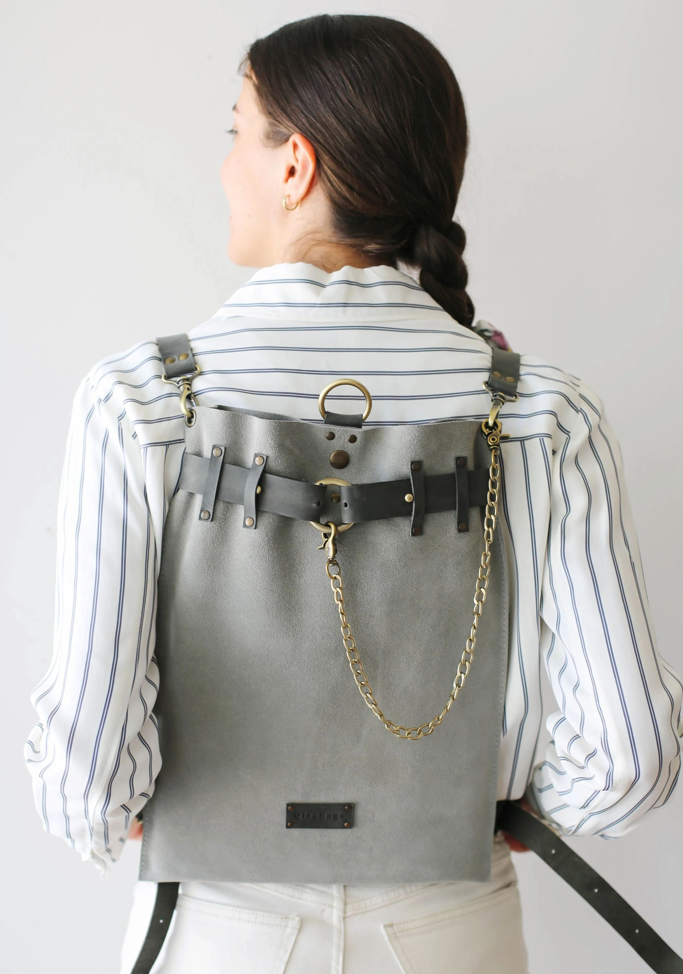 Suede Backpack- "Ring Belt" Edition