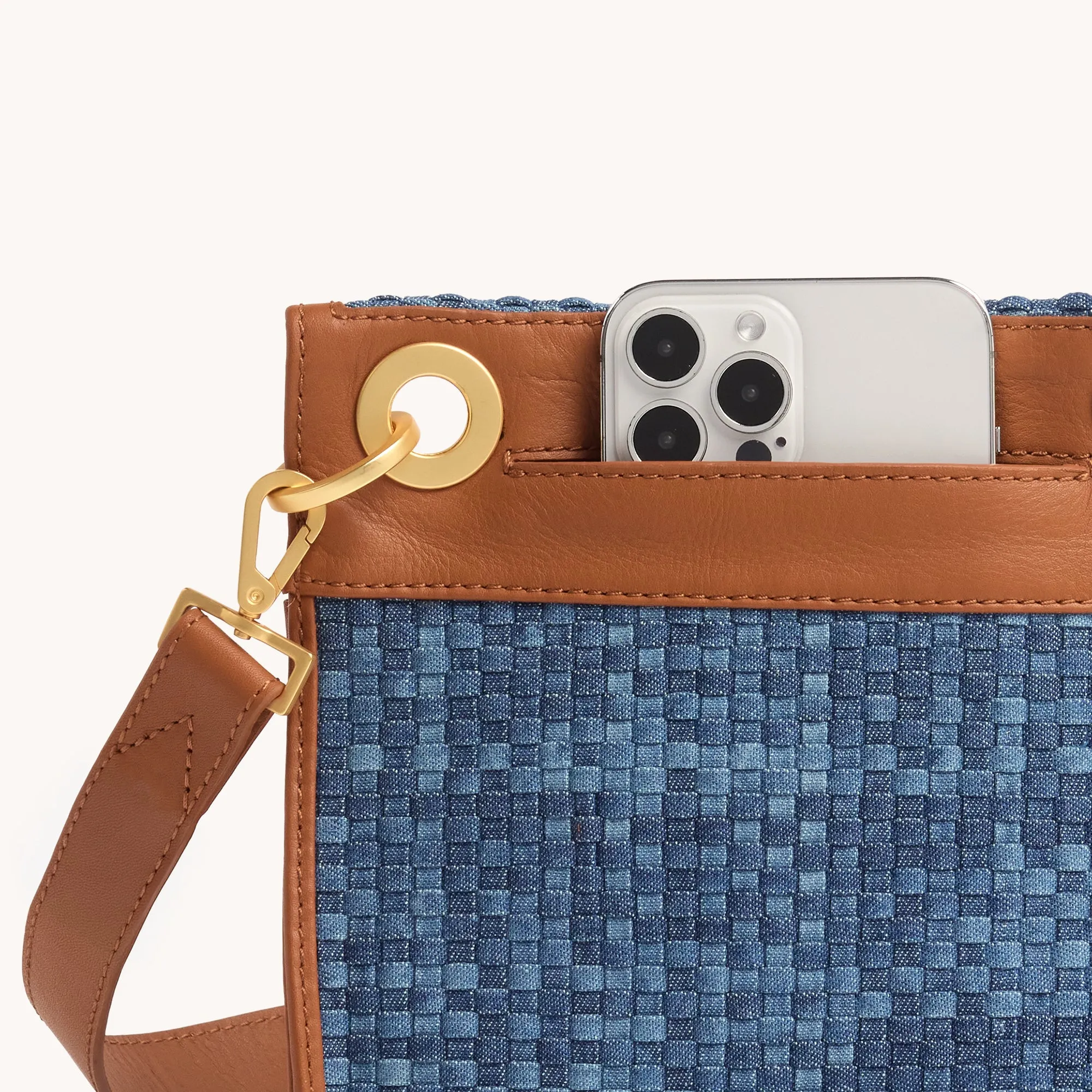 Tony | Mosaic Denim/Brushed Gold | Sml