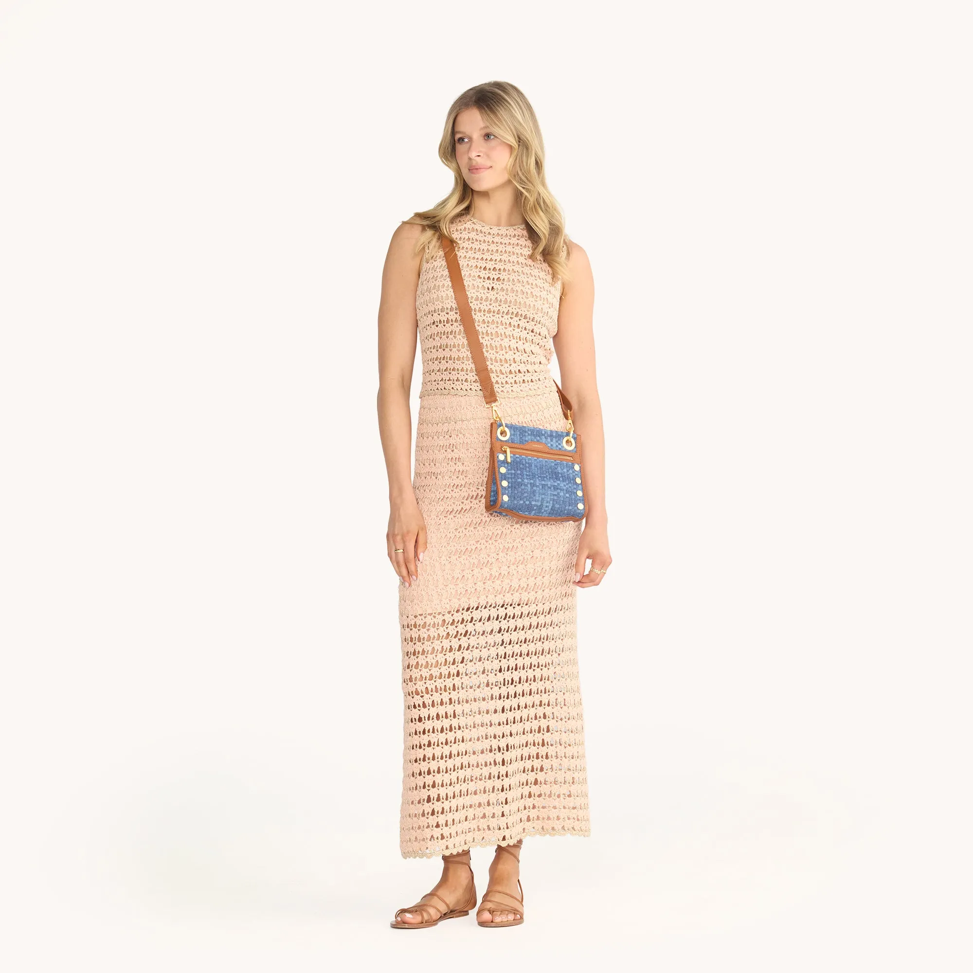 Tony | Mosaic Denim/Brushed Gold | Sml