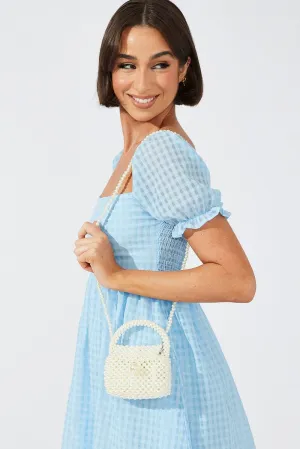 White Faux Pearl Bag
