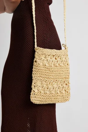 White Straw Crochet Bag