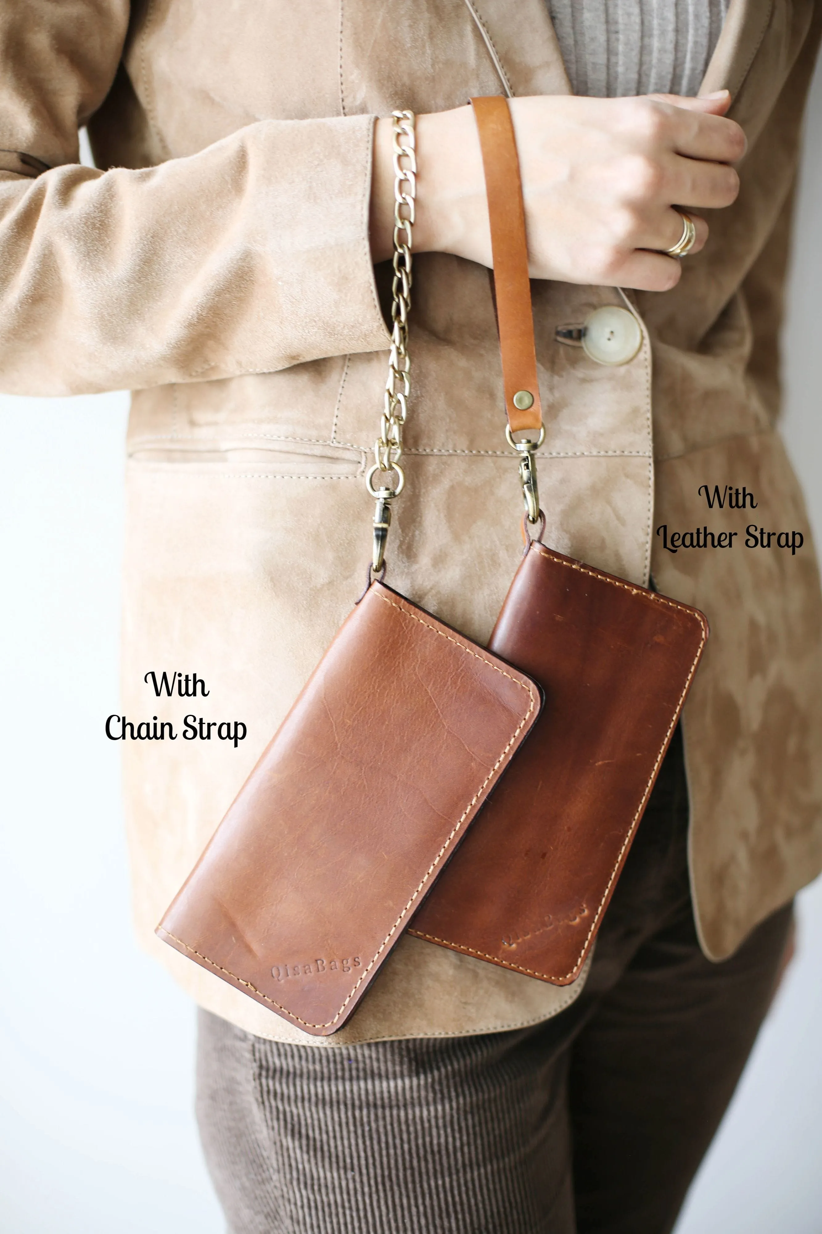 Women's Bifold Brown Leather Wallet - N01