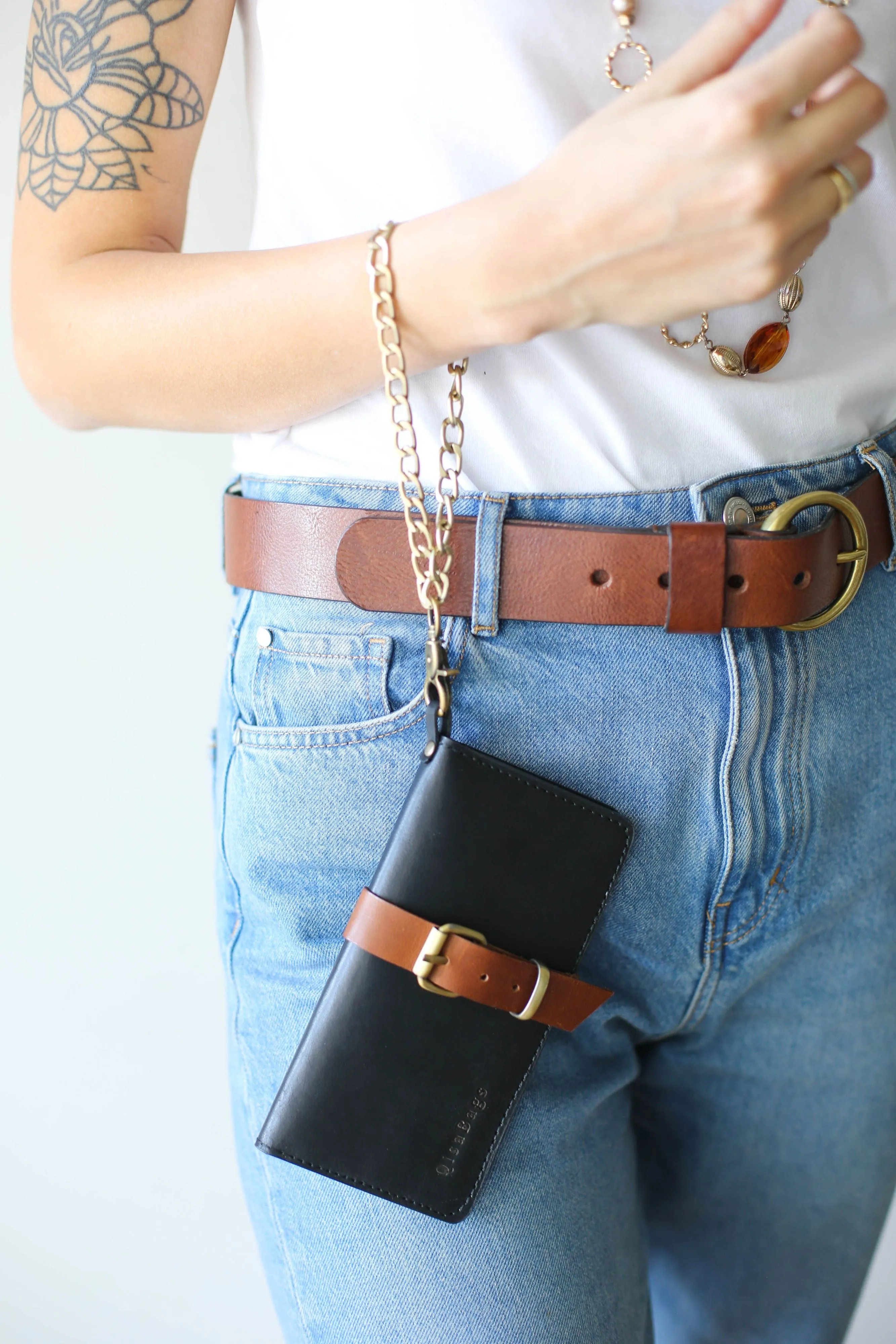 Women's Bifold Leather Wallet - Dual Color - N01