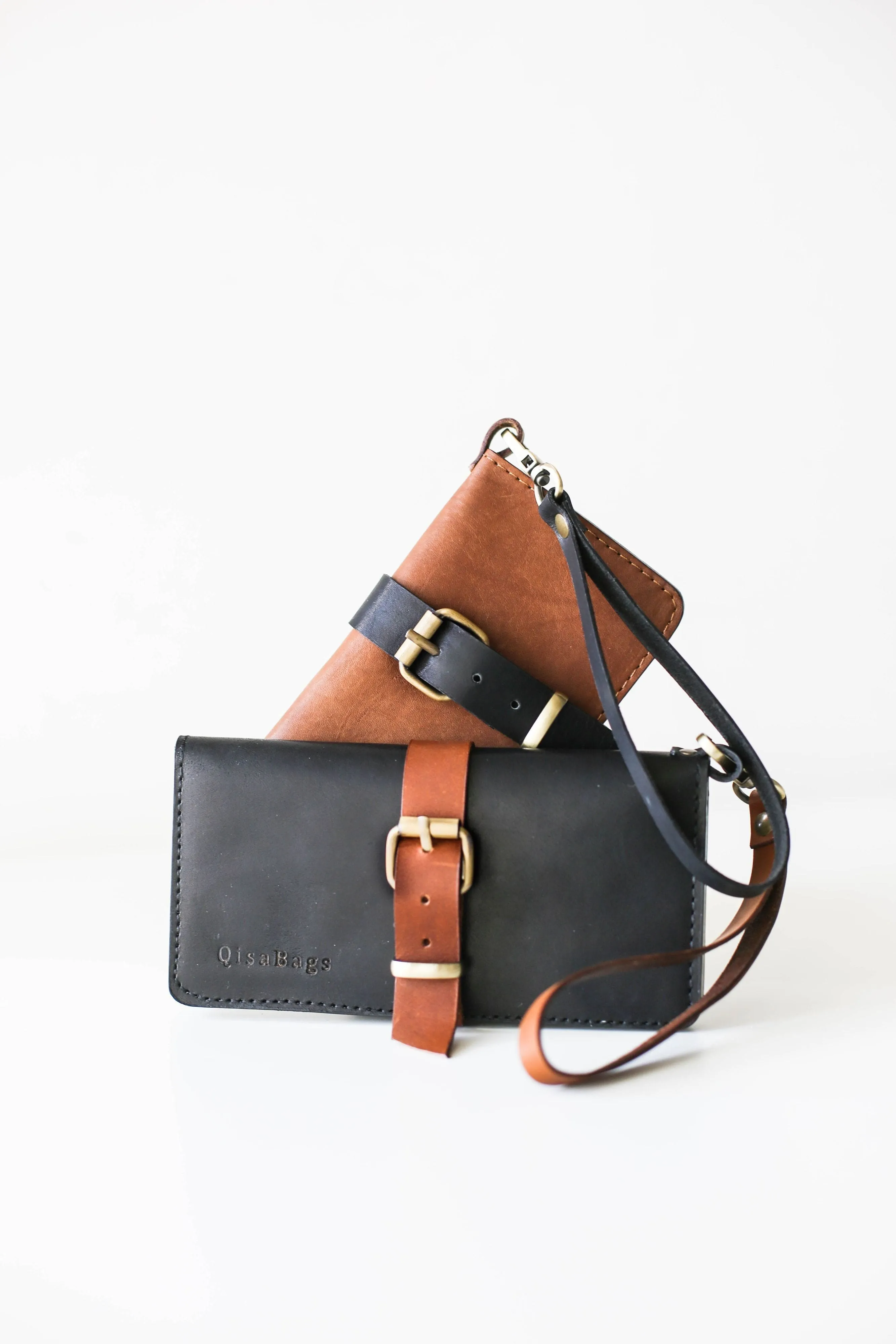 Women's Bifold Leather Wallet - Dual Color - N01