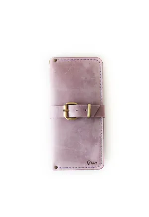 Women's Bifold Lilac Leather Wallet - N01