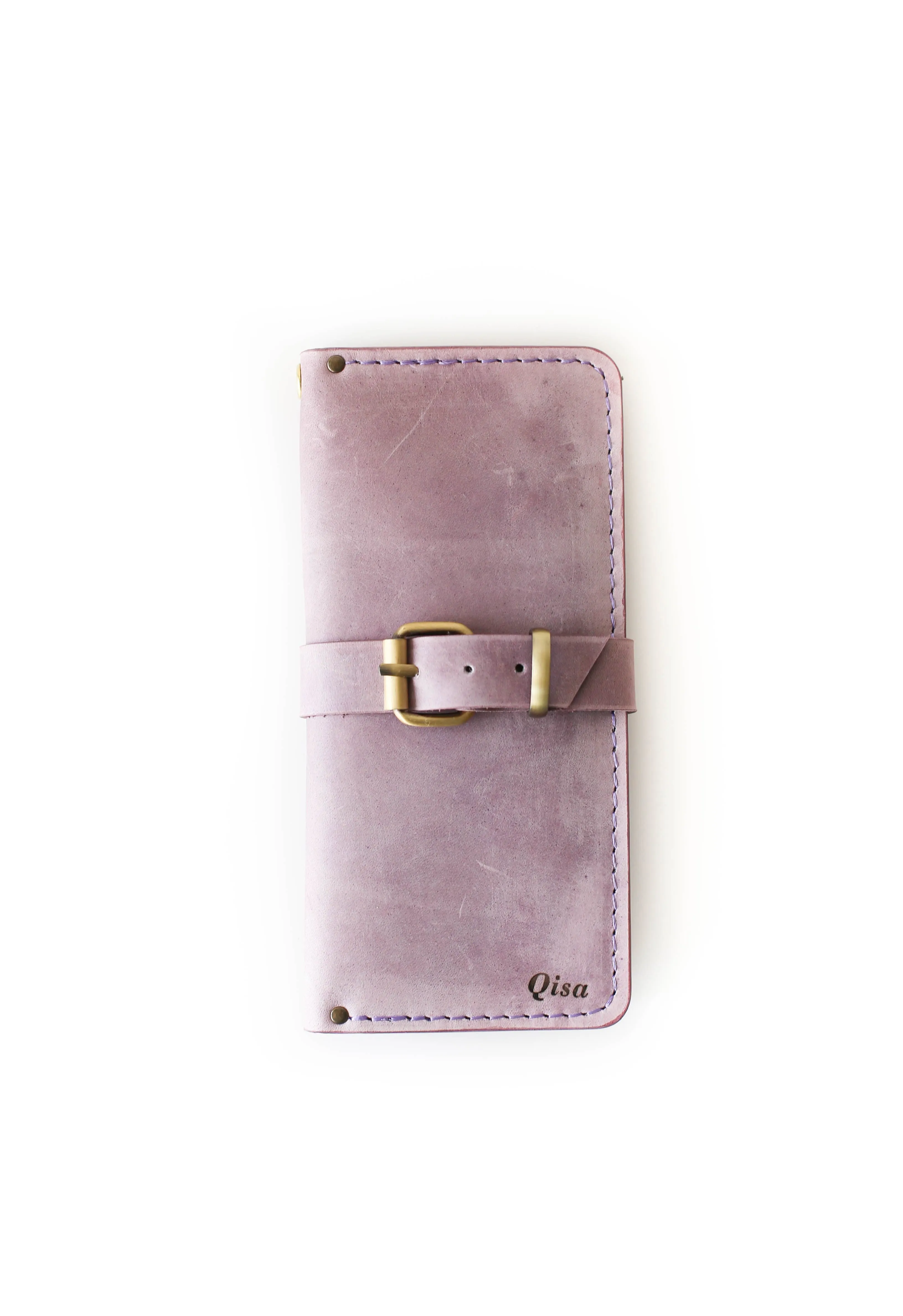 Women's Bifold Lilac Leather Wallet - N01