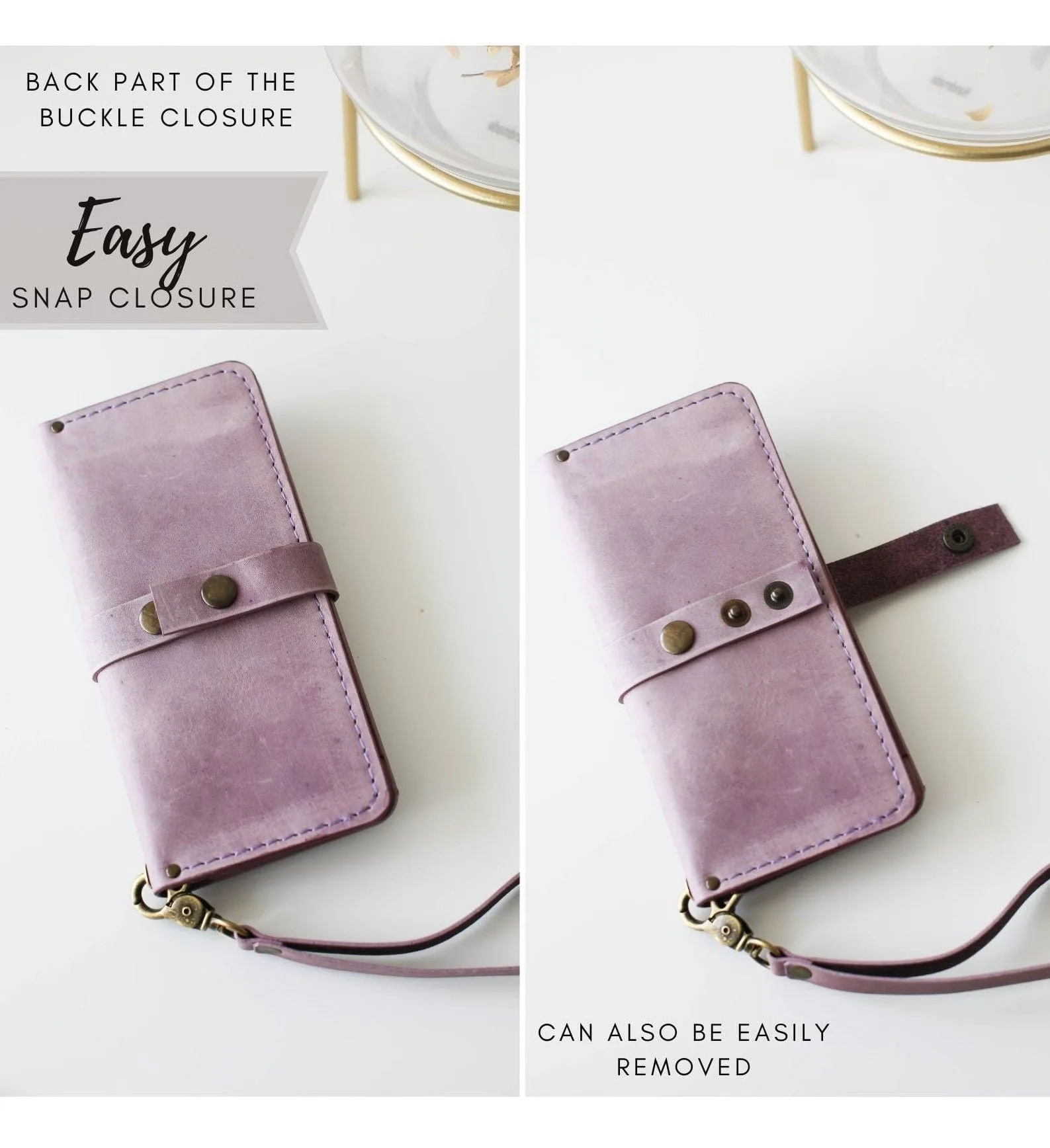 Women's Bifold Lilac Leather Wallet - N01