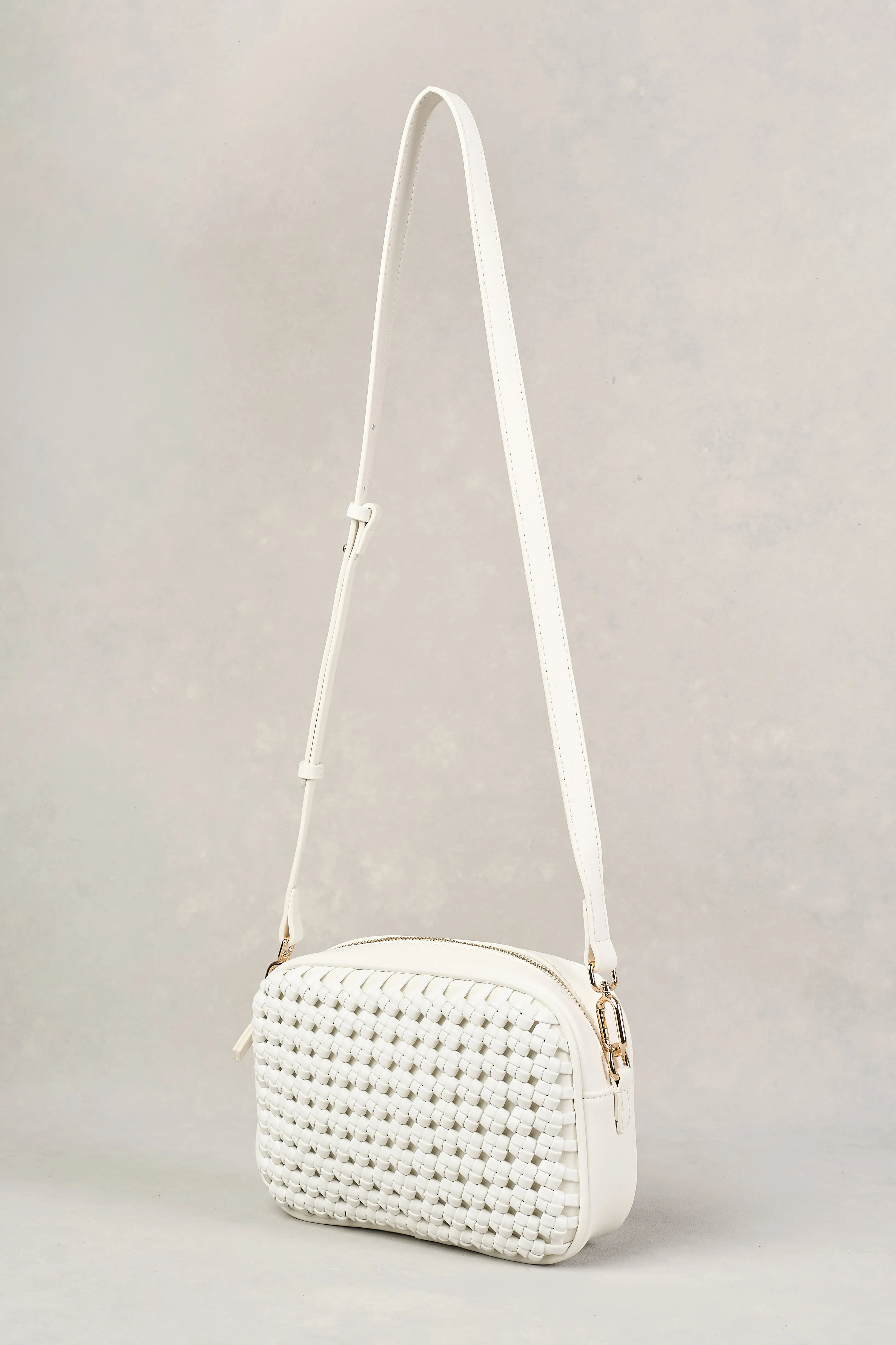 Woven Camera Bag - White