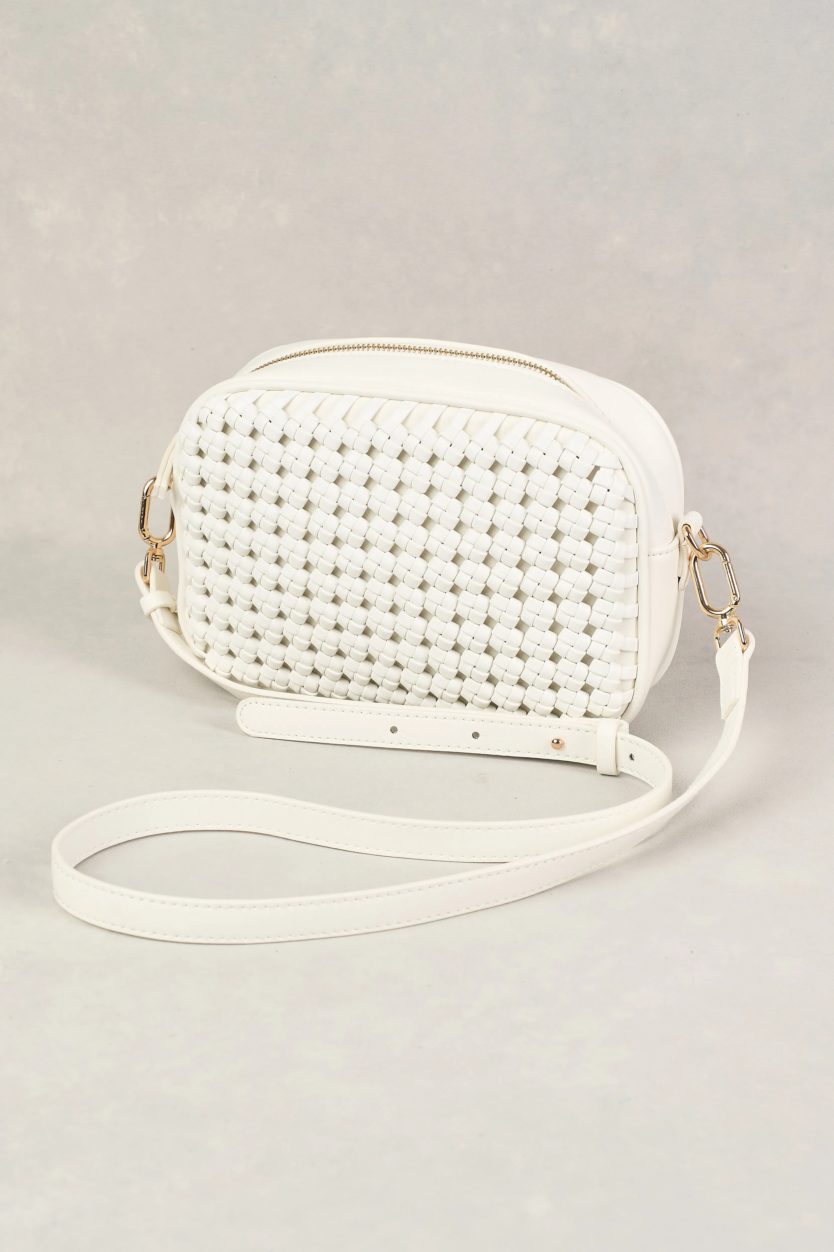Woven Camera Bag - White