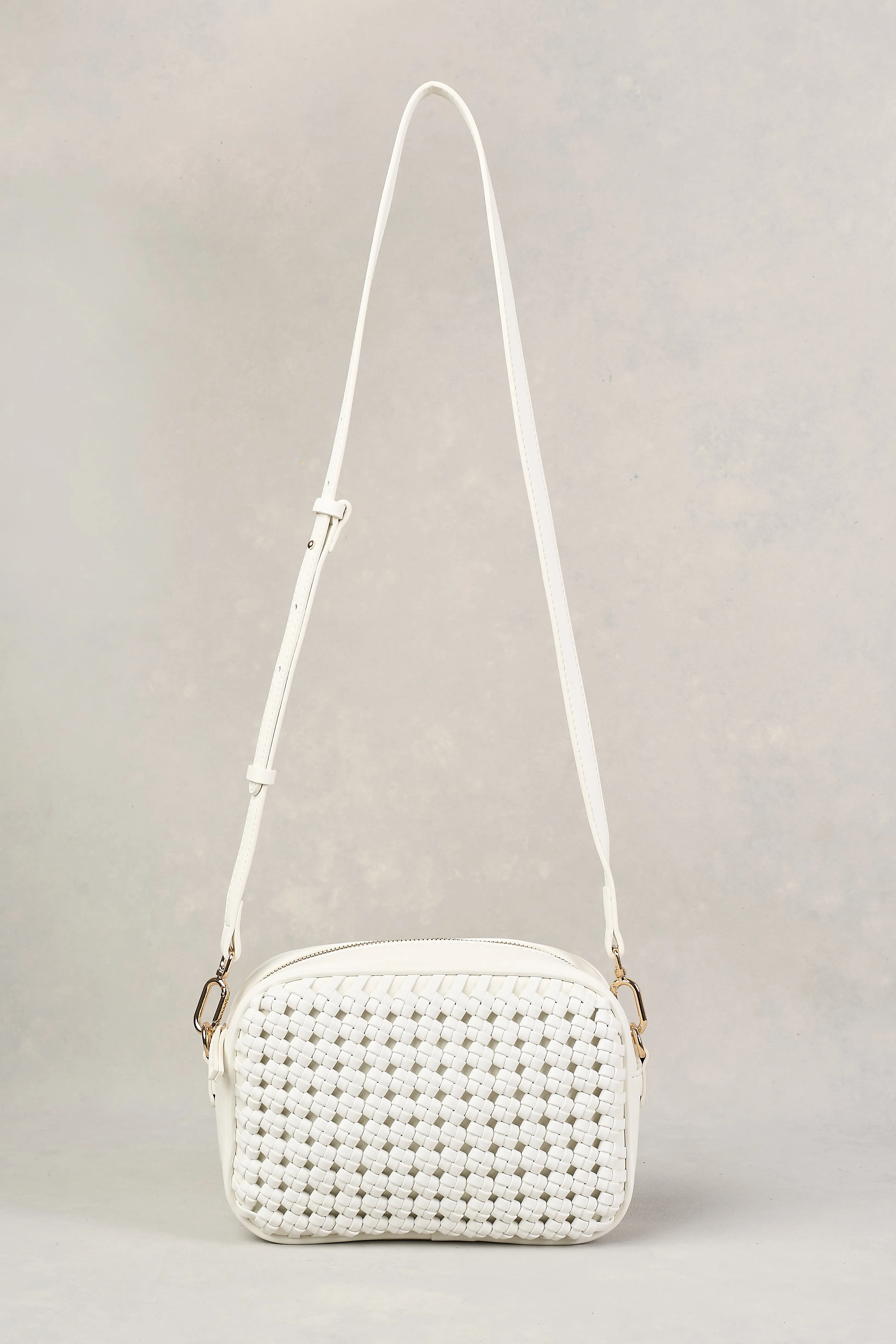 Woven Camera Bag - White